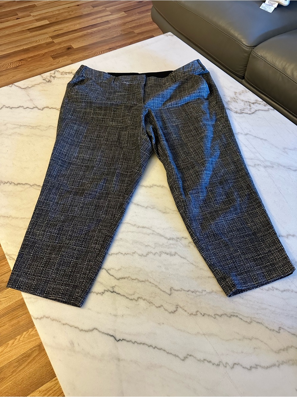 Lane Bryant Black and Gray Textured Dress Pants